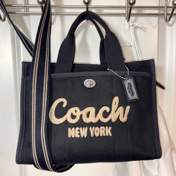 Coach Handbags - COACH Cargo Tote 26 Black Canvas Crossbody Bag - Excellent Condition